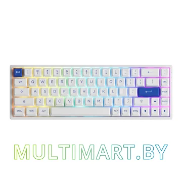 Клавиатура Akko 3068B Plus White & Blue (Akko CS Jelly Pink)